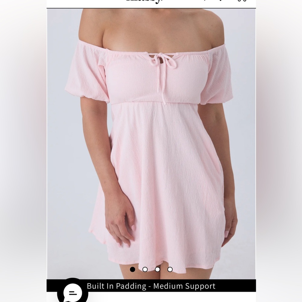NWT Klassy built in bra milkmaid dress